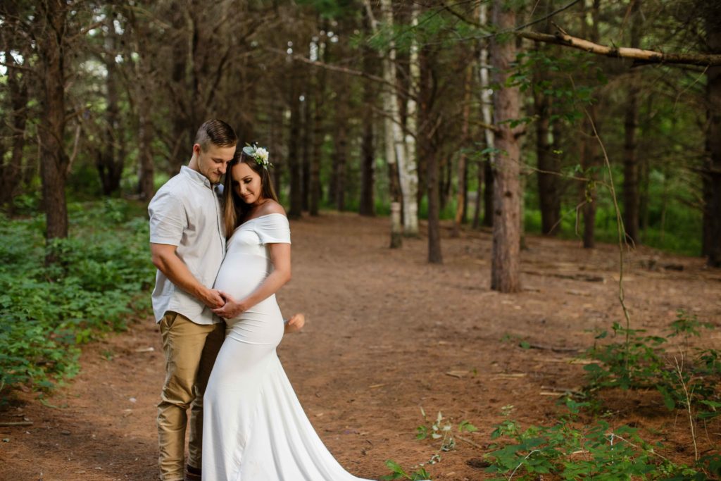 Maternity Session with Pine Trees